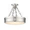 Z-Lite Anders Semi Flush Mount, 1-Light, 15 In.W x 13.75 In.H, Polished Nickel/marbling 1944SF15-PN-LED - alternate 1